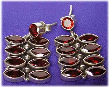 Edelsteinohrstecker Granat