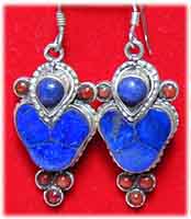 Inlay Ohrringe Lapislazuli