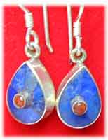 Inlay Ohrringe Lapislazuli