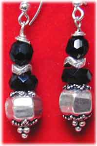  Ohrringe  schwarzer Onyx 